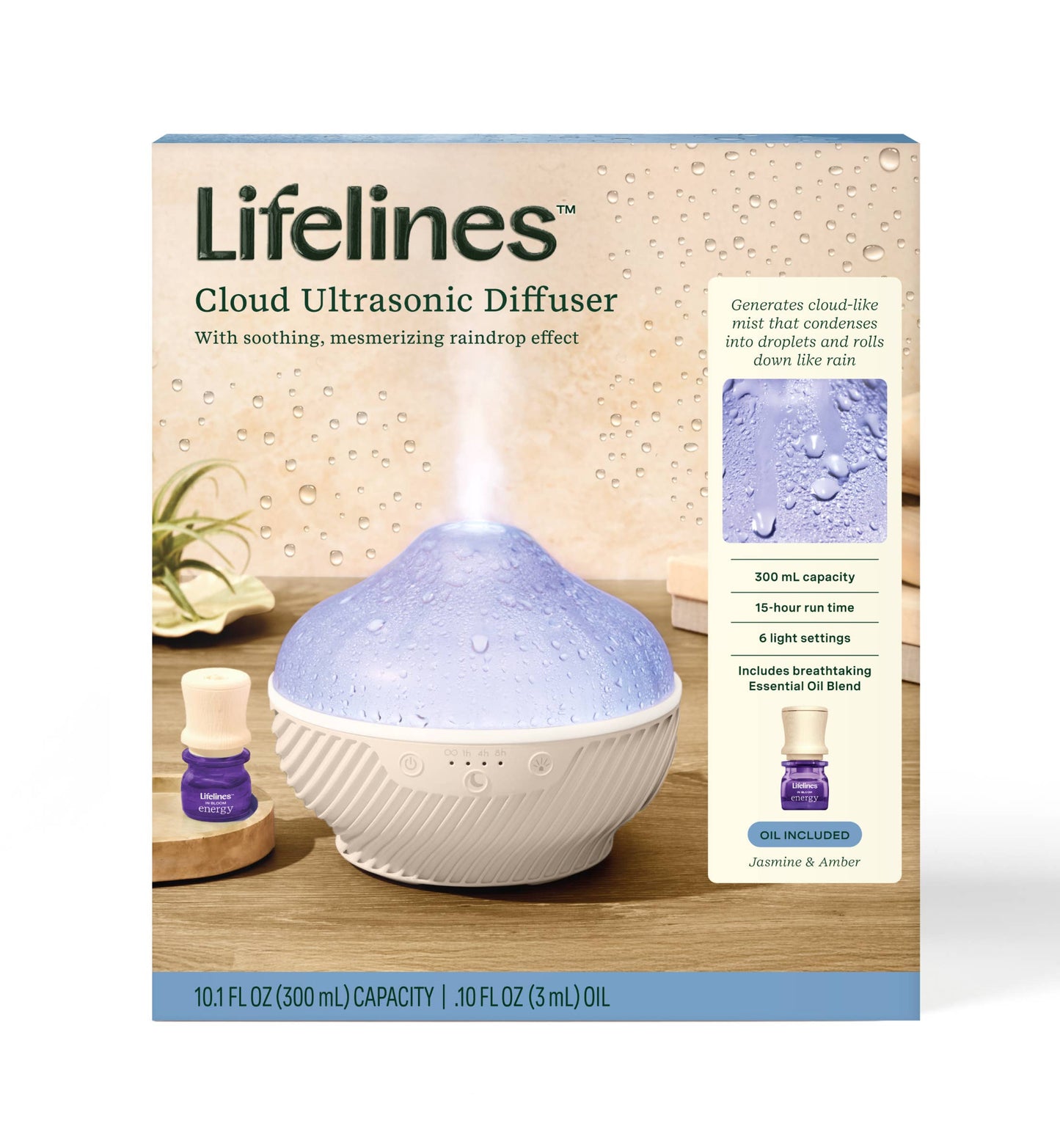 Lifelines Cloud Ultrasonic Diffuser: Mesmerizing Rain Drops