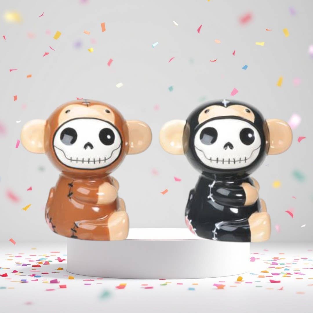 Furrybones Munky Salt and Pepper Shaker Set