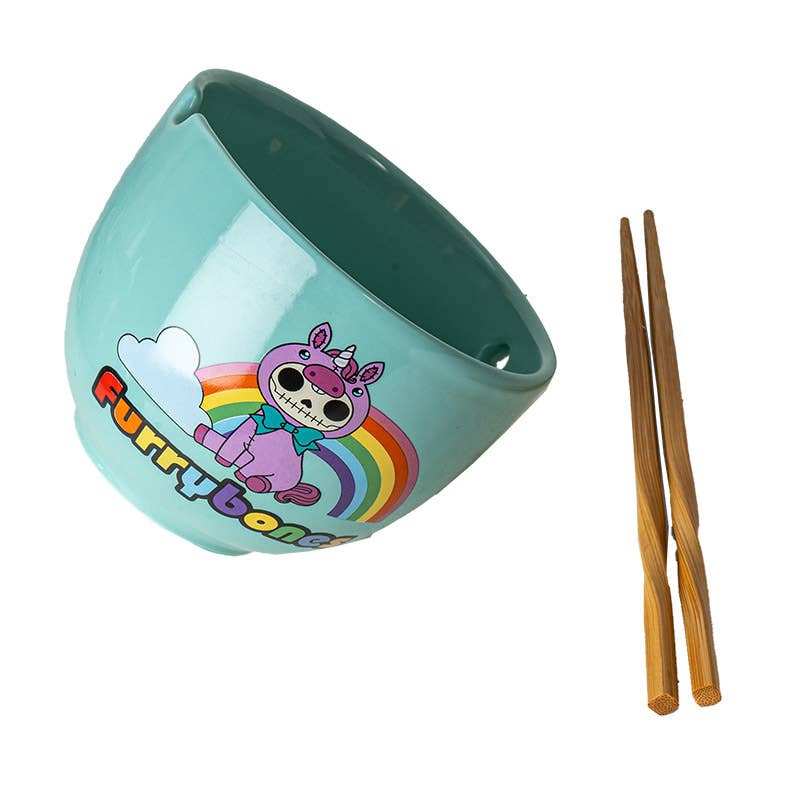 Furrybones Uni Ramen Bowl w/Chopsticks
