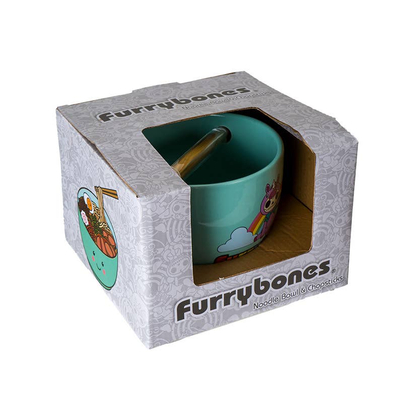 Furrybones Uni Ramen Bowl w/Chopsticks