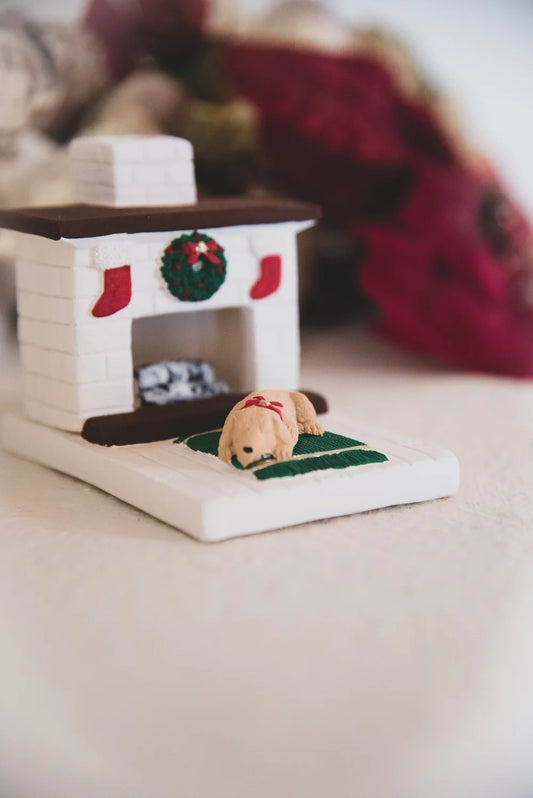 Holiday Country Hearth Puppy - yellow